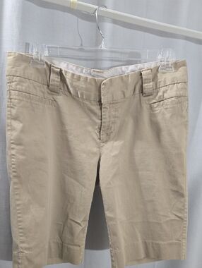 a.n.a Beige Cotton Bermuda Shorts